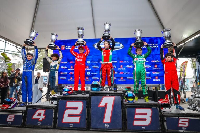 Joaquim Emerick em 1º no Pódio (KMCom / DarkSide Karts)